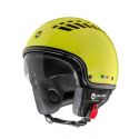 Casco Traforato Helmo Viacolvento Giallo Fluo Griglia Nera