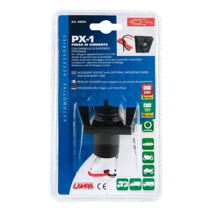 Presa Di Corrente Px1 Con Pannello Di Supporto Lampa 39035