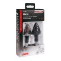 Coppia Frecce Carbon Mod. Focal Lampadina Vetro Bianco Lampa 90066