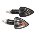 Coppia Frecce Carbon Mod. Focal Lampadina Vetro Bianco Lampa 90066