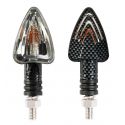 Coppia Frecce Carbon Mod. Focal Lampadina Vetro Bianco Lampa 90066