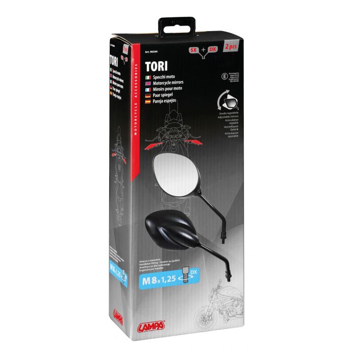 Coppia Specchi Moto Tori Lampa 90344