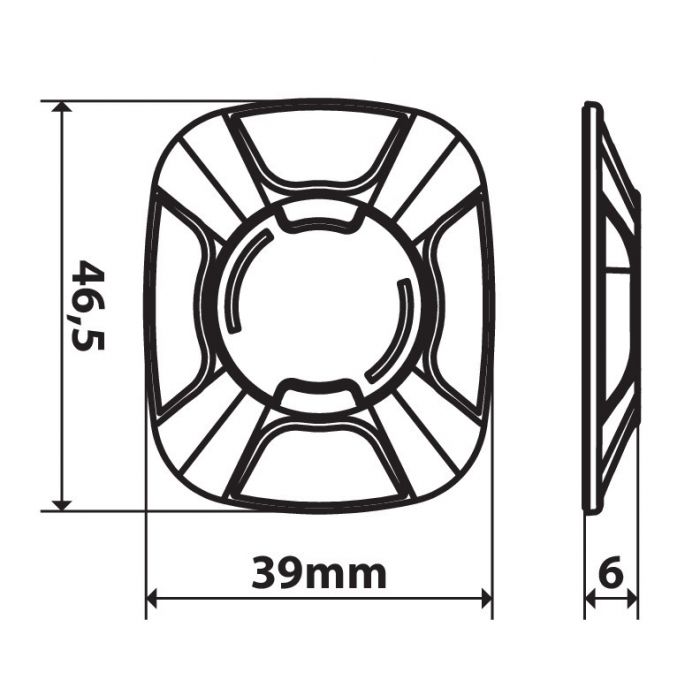 Opti-universal Piastra Di Fissaggio Per Linea Opti Lampa 90426