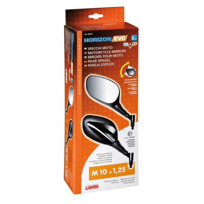 Coppia Specchi Moto Horizon Evo Lampa 90431