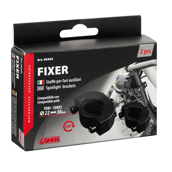 Coppia Attacchi Faretti Moto Su Tubolare Lampa 90465