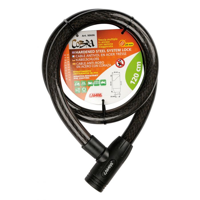 Cavo Antifurto Cobra 120cm Lampa 90606