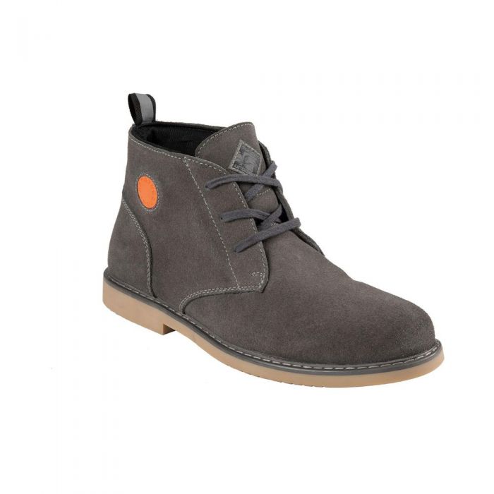 Scarpa Alta In Pelle Bovina Scamosciata Mod Kent 261 Grigio
