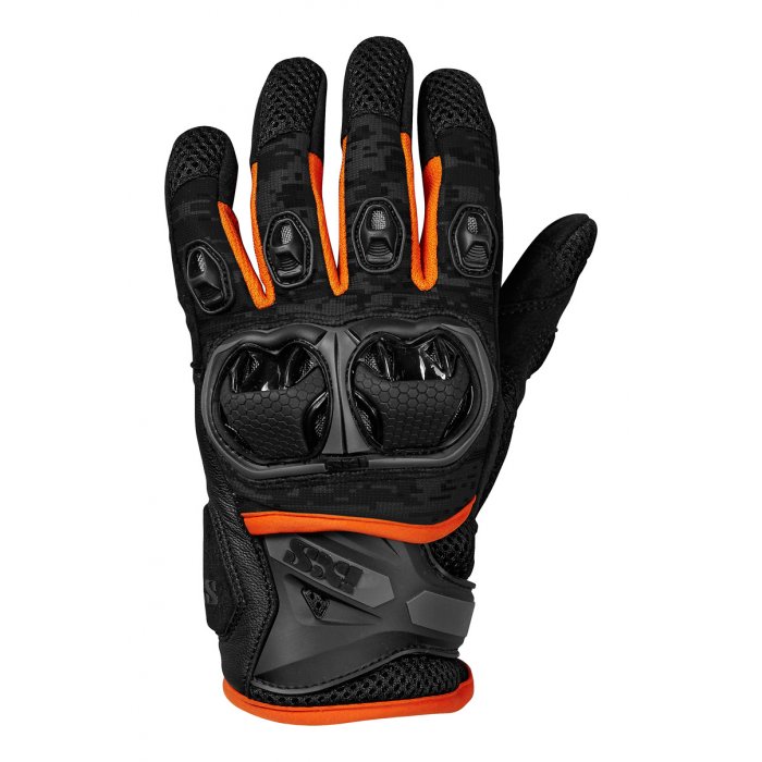 Tour Glove Ixs Montevideo Black Silver Orange