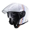 Casco Jet Caberg Flyon Bakari White/silver/bmw Col
