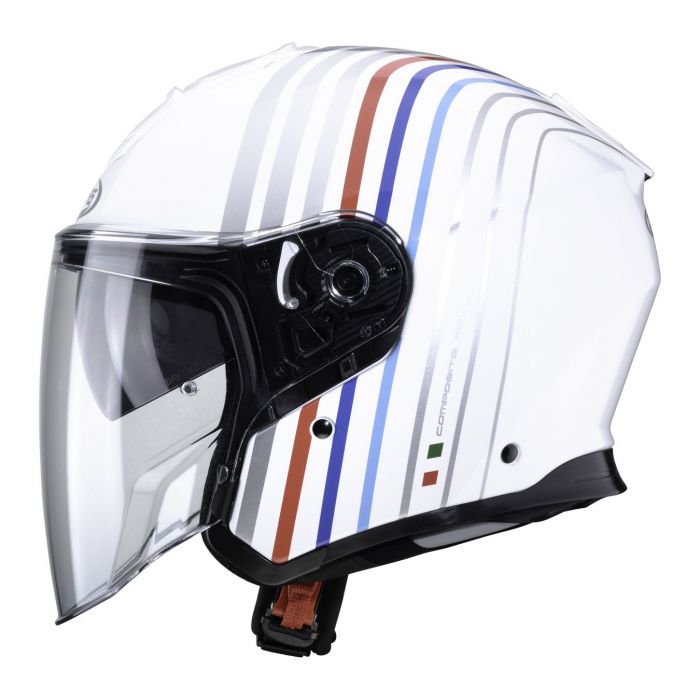 Casco Jet Caberg Flyon Bakari White/silver/bmw Col