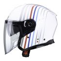 Casco Jet Caberg Flyon Bakari White/silver/bmw Col