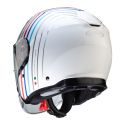 Casco Jet Caberg Flyon Bakari White/silver/bmw Col