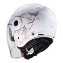 Casco Jet Caberg Uptown Bloom White/silver/pink