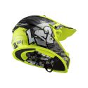 Casco Mx Cross Ls2 Mx437 Fast Evo Crusher Black H-v Yellow
