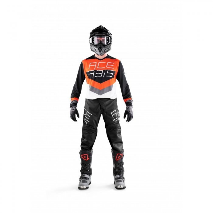 Mx Track Acerbis Jersey Negro/naranja