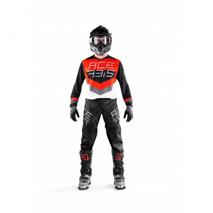 Maglia Mx Track Acerbis Nero/rosso