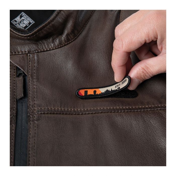 Giacca In Vera Pelle Di Capra Ce Tucano Urbano 8189mf079 Pel 2g Marrone