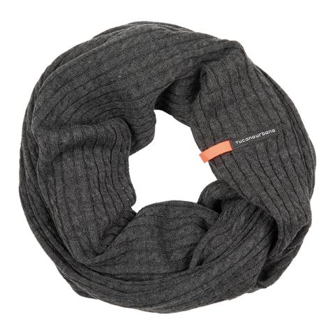 Collare A Tubo Multiuso Tucanourbano Sharpei Treccia Grigio Scuro