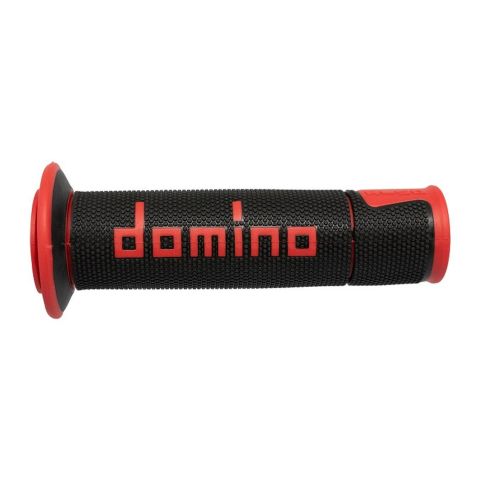 Poignées Domino A450 Scooter/route 120mm Noir Rouge