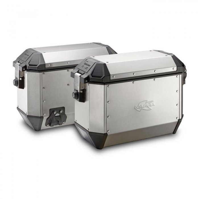 Paire de valises latérales Kappa aluminium K’mission 36 Lt. Monokey