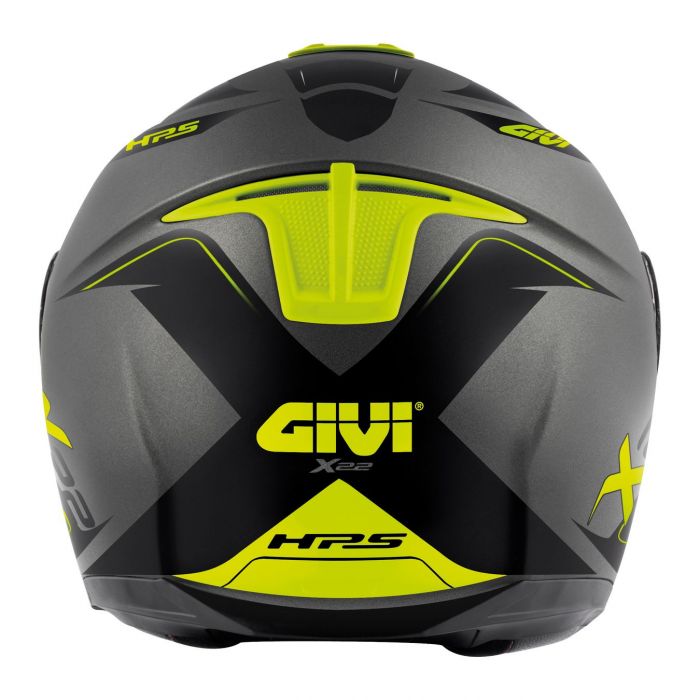 Casco Givi Jet Hx22f Planet Hyper Titanio Giallo