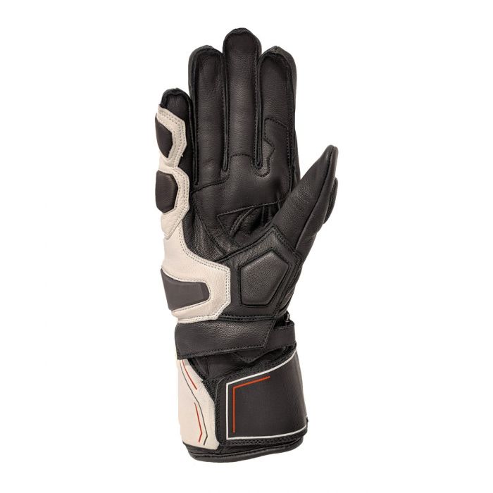 Guanti In Pelle Oj Sleek Nero/bianco/rosso