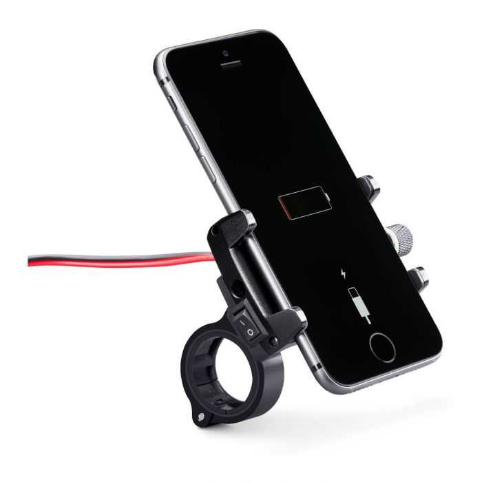 Mh-pro Usb Supporto Per Smartphone + Caricatore Usb Midland