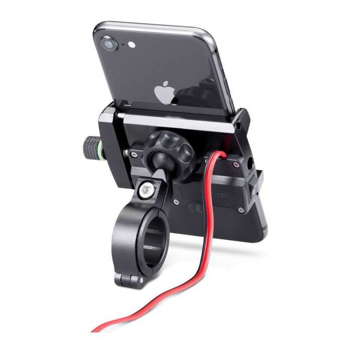 Mh-pro Usb Supporto Per Smartphone + Caricatore Usb Midland