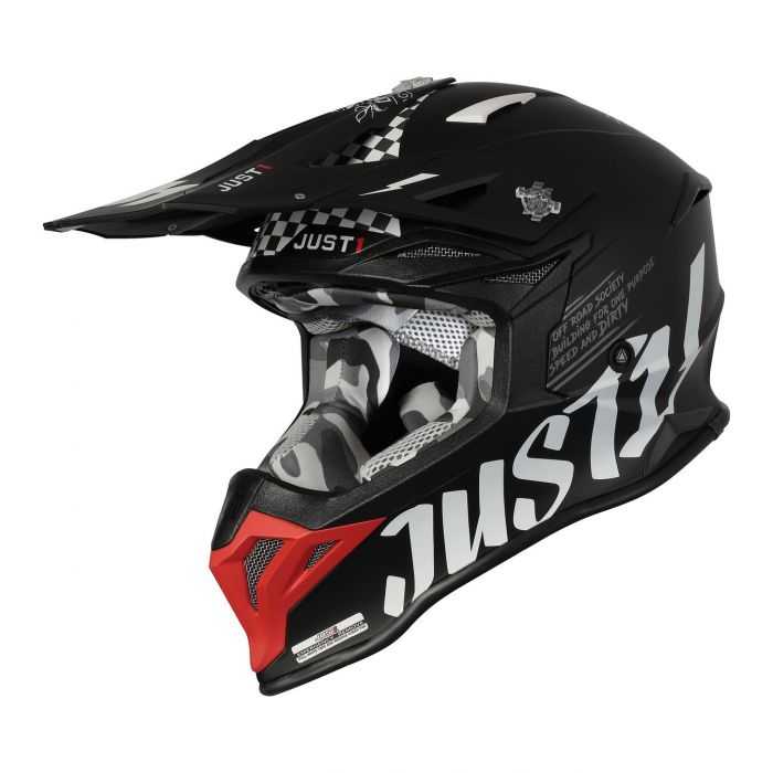 Casco Off-road / Cross Just1 J39 Rock Red White Black