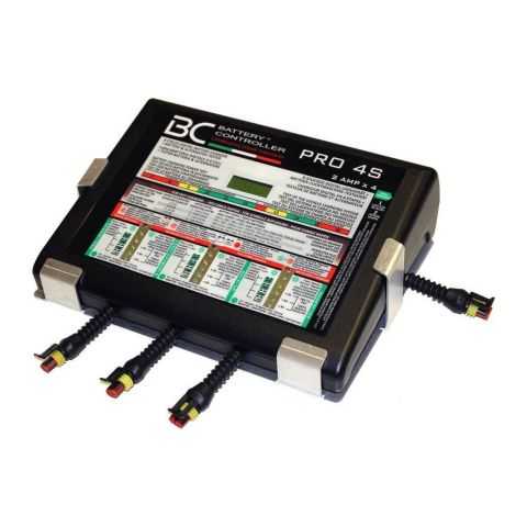 Bc Pro4s Caricabatteria A 4 Uscite + Supporto A Parete
