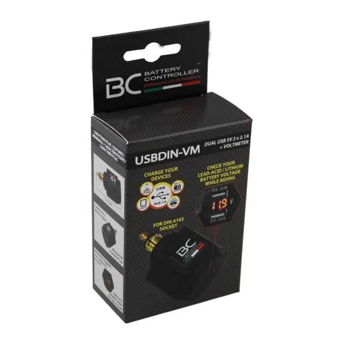 Caricabatteria Bc Usb Doppio Corto Per Prese Accensigari Su Moto Bmw