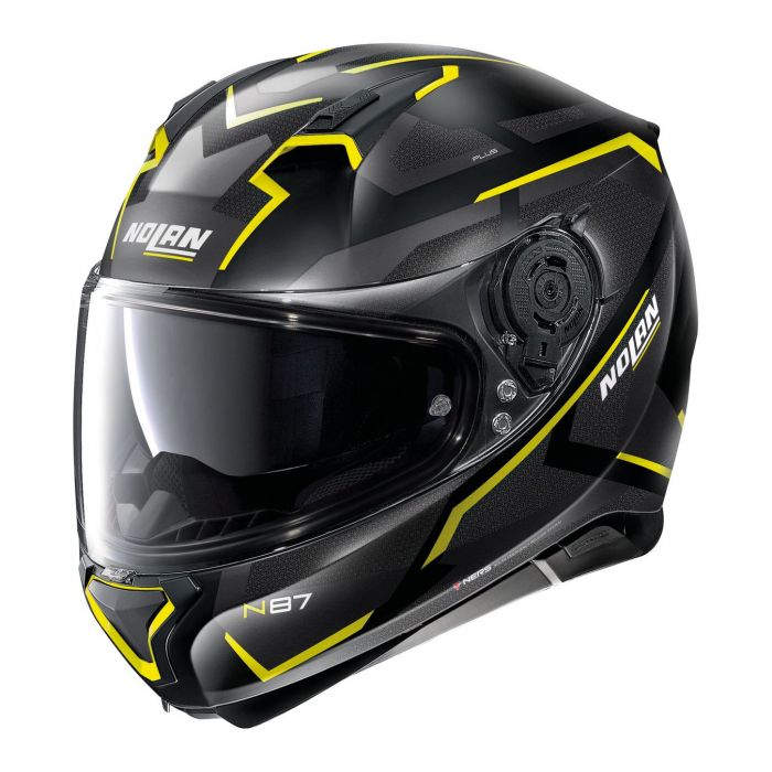 Casco Nolan Integrale N87 P Overland N-com Flat Black Yellow