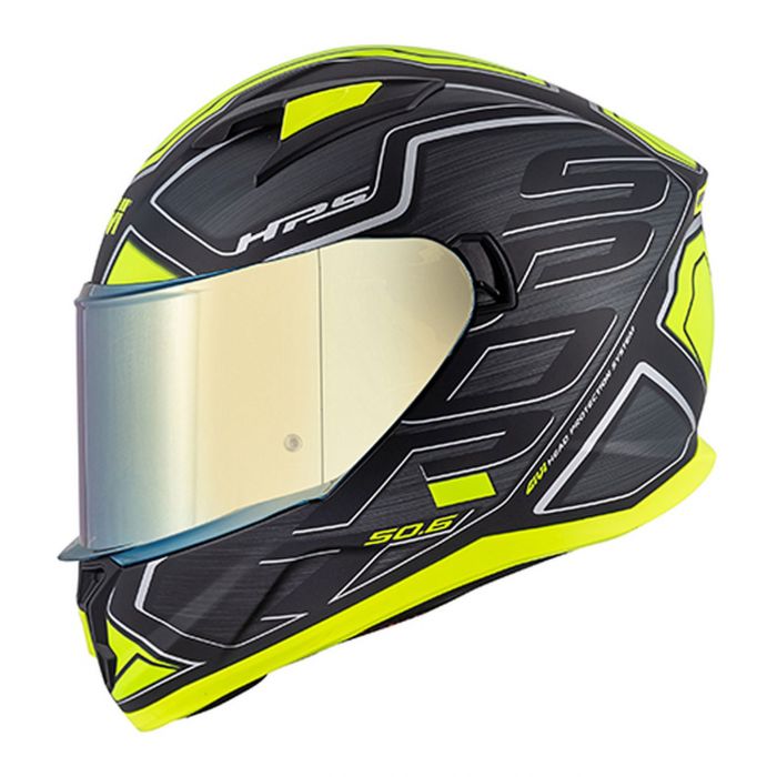 Casco Givi Integrale 50.6f Stoccarda Deep Titanio Op/giallo