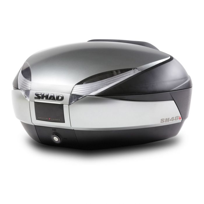 Bauletto Shad Sh48 Titanio + Cover In Carbonio + Schienalino