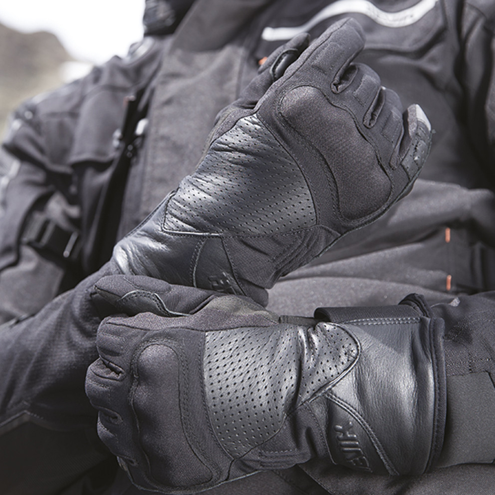 Hevik guanti pelle e tessuto